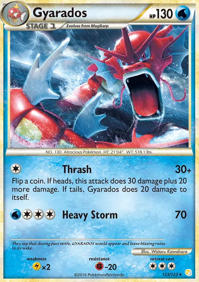 Gyarados — HeartGold SoulSilver card #123