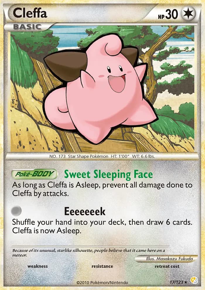 Cleffa — HeartGold SoulSilver card #17