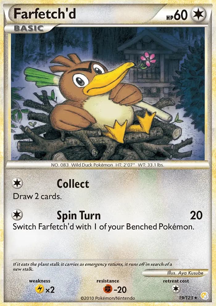 Farfetch’d — HeartGold SoulSilver card #19