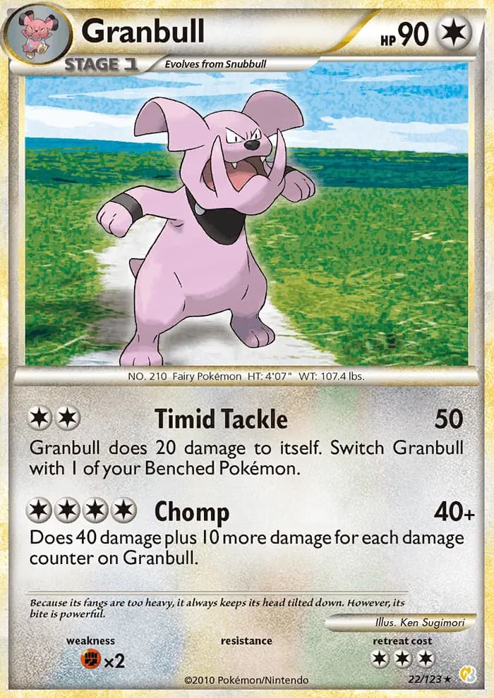 Granbull — HeartGold SoulSilver card #22
