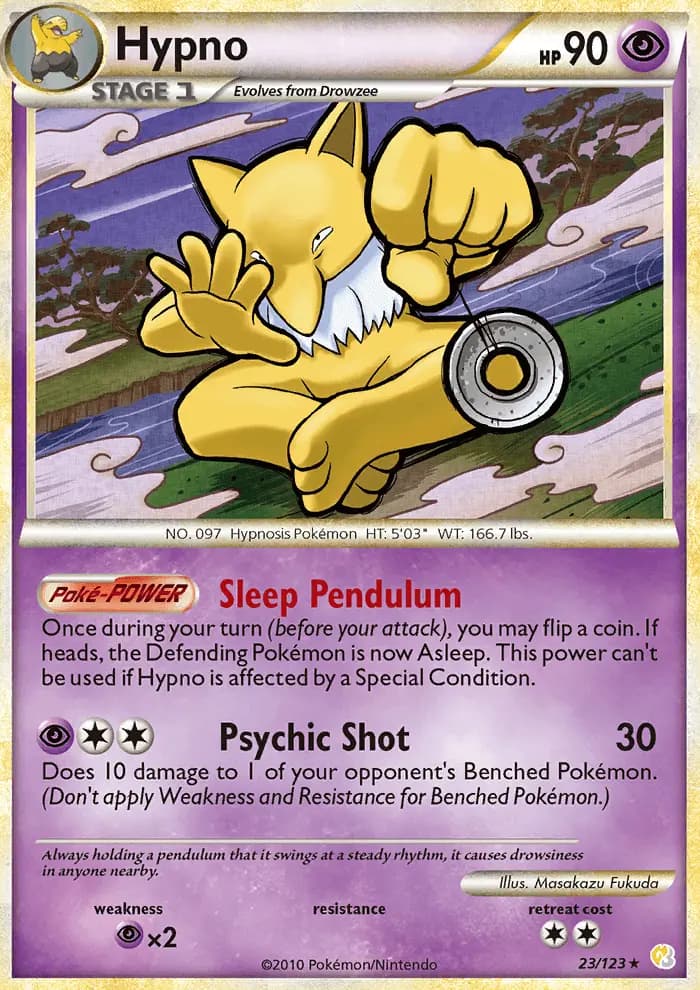 Hypno — HeartGold SoulSilver card #23