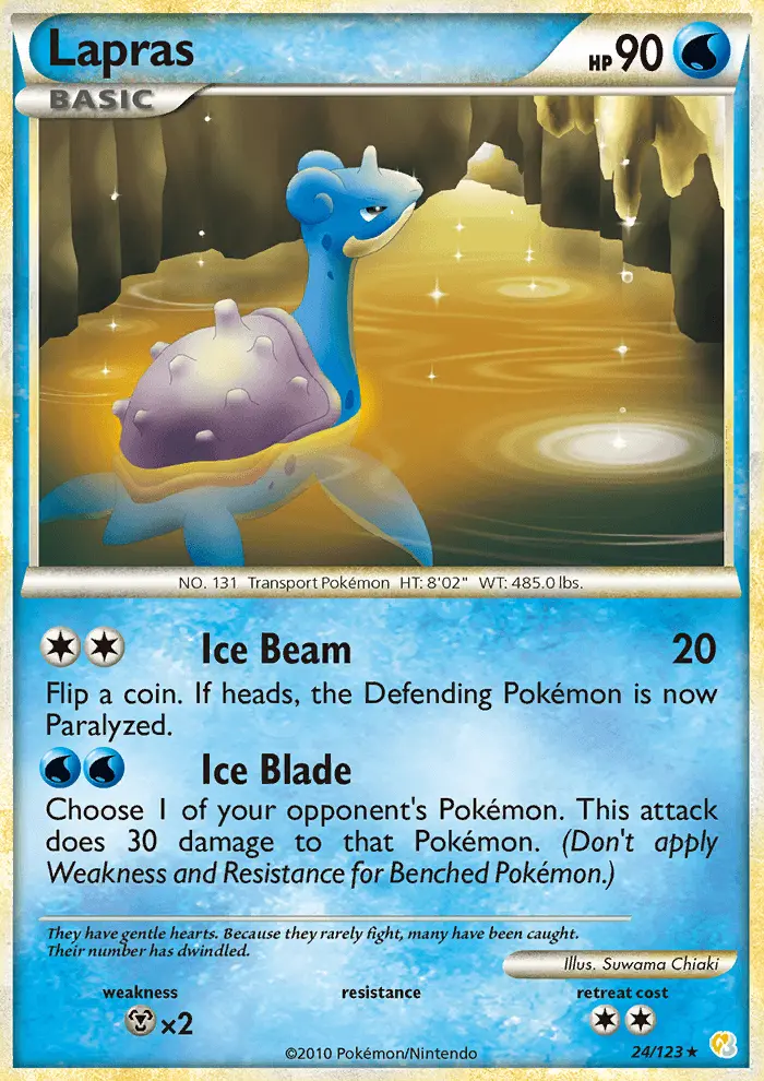 Lapras — HeartGold SoulSilver card #24