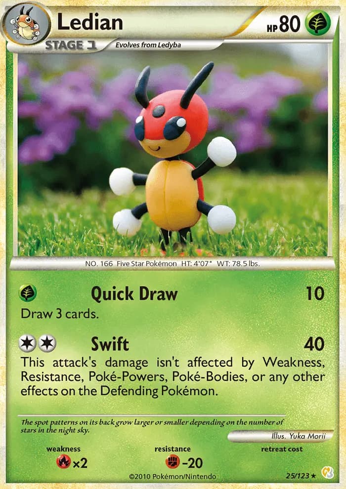 Ledian — HeartGold SoulSilver card #25