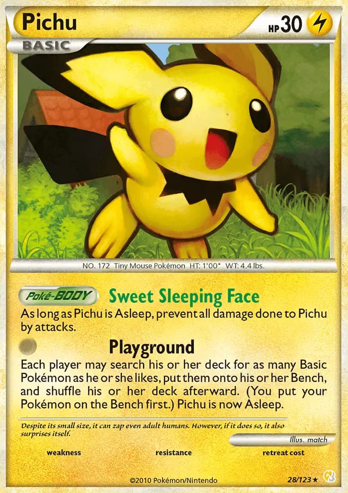 Pichu — HeartGold SoulSilver card #28