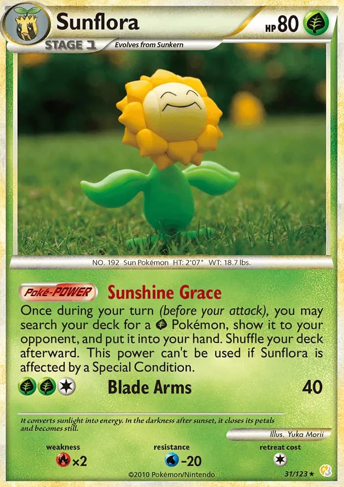 Sunflora — HeartGold SoulSilver card #31