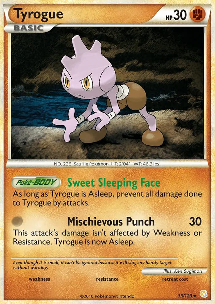 Tyrogue — HeartGold SoulSilver card #33