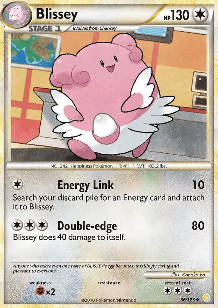 Blissey — HeartGold SoulSilver card #36