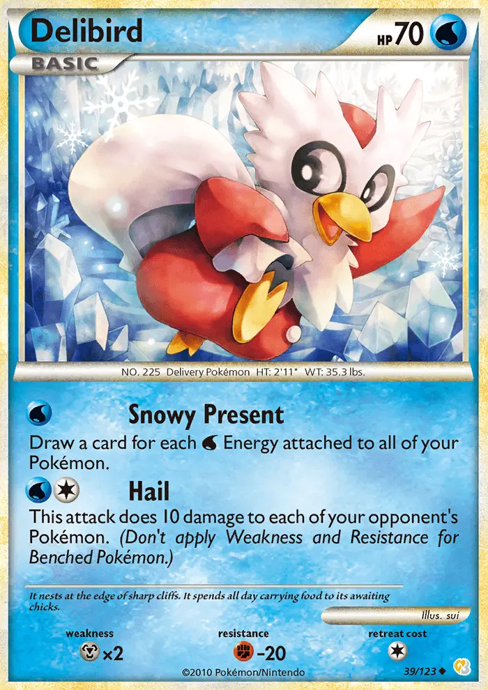 Delibird — HeartGold SoulSilver card #39