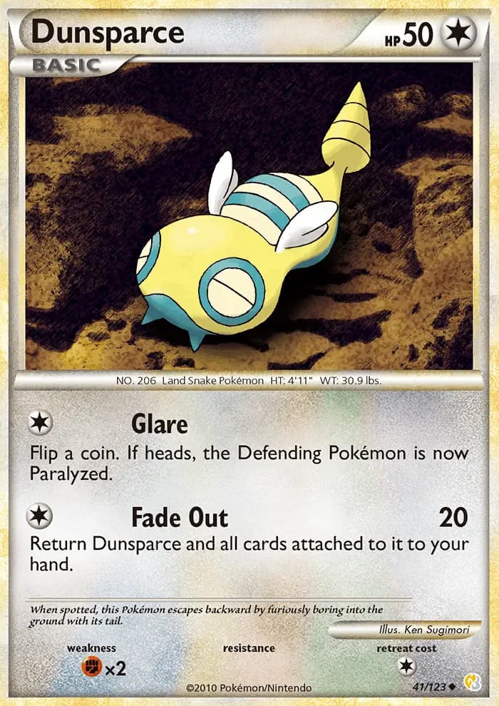 Dunsparce — HeartGold SoulSilver card #41