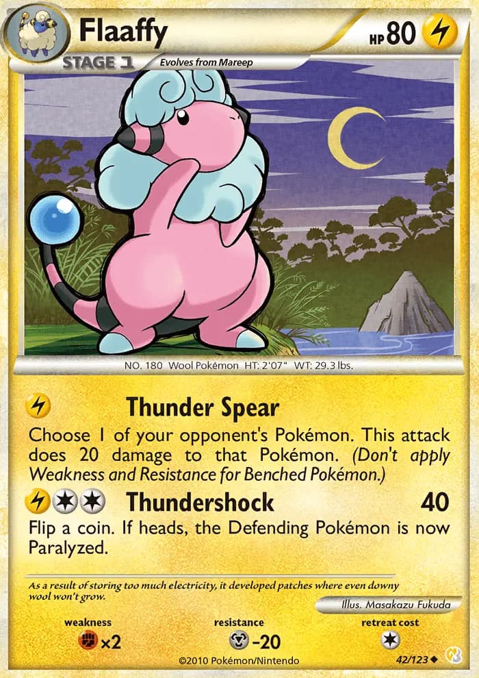 Flaaffy — HeartGold SoulSilver card #42