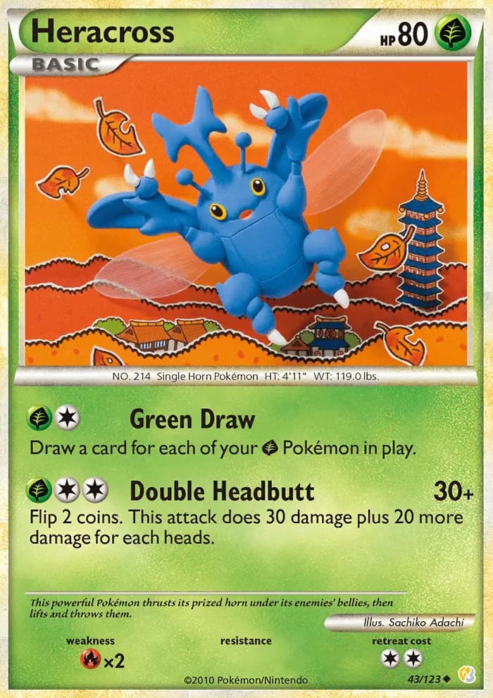 Heracross — HeartGold SoulSilver card #43