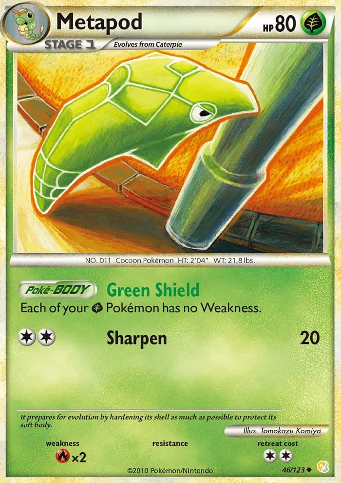Metapod — HeartGold SoulSilver card #46