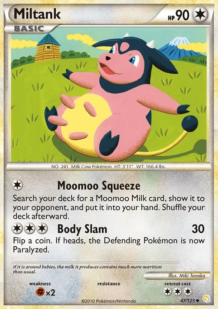 Miltank — HeartGold SoulSilver card #47