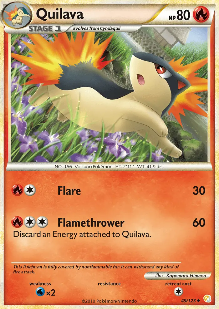 Quilava — HeartGold SoulSilver card #49