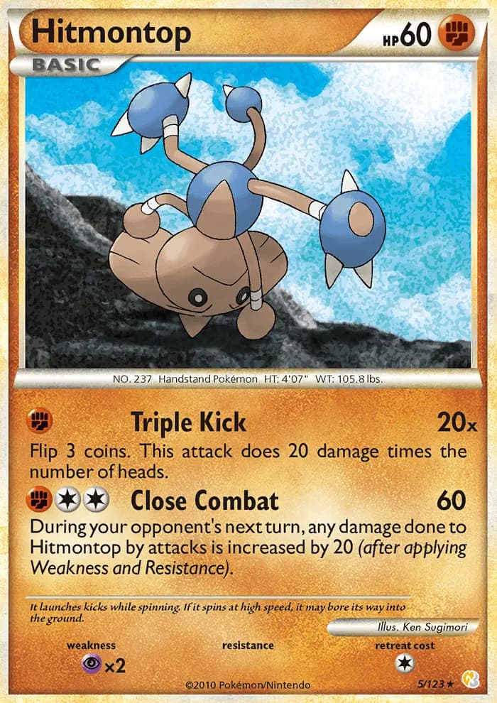 Hitmontop — HeartGold SoulSilver card #5