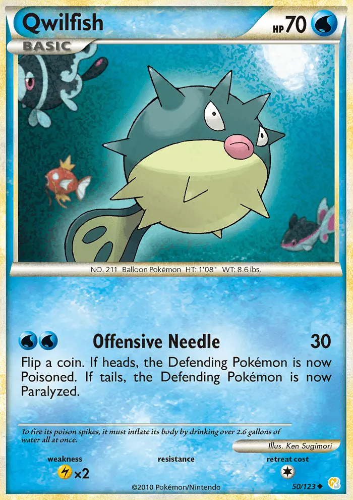 Qwilfish — HeartGold SoulSilver card #50