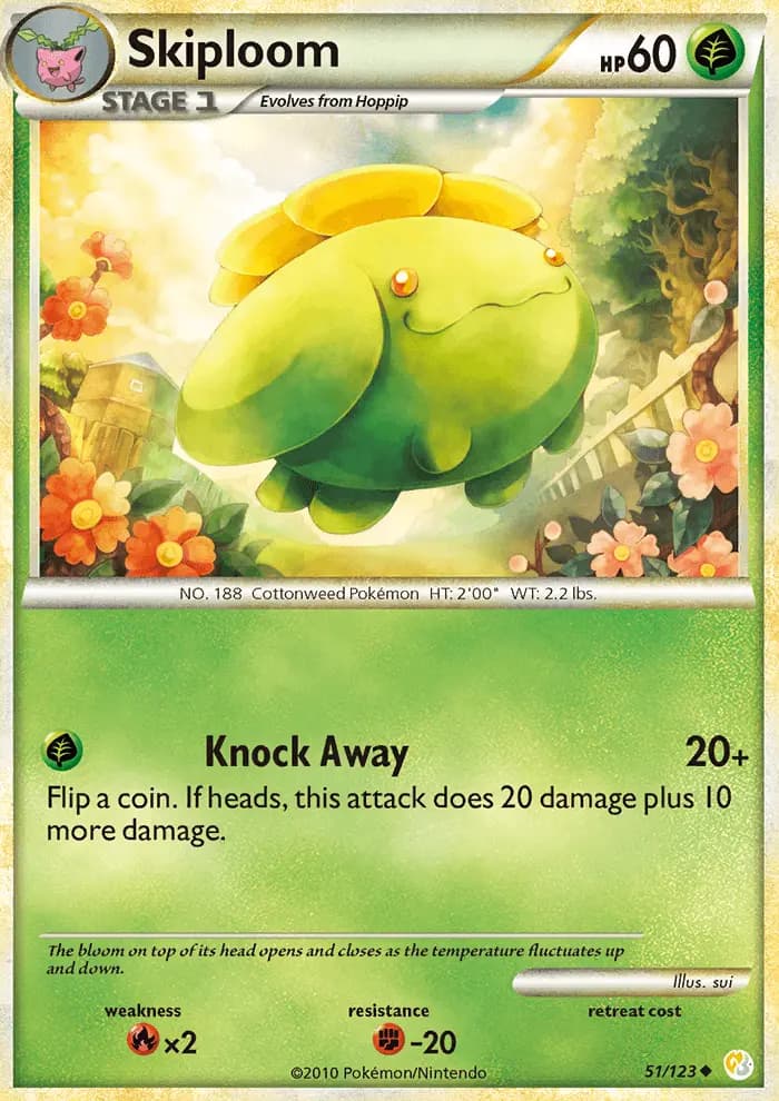 Skiploom — HeartGold SoulSilver card #51