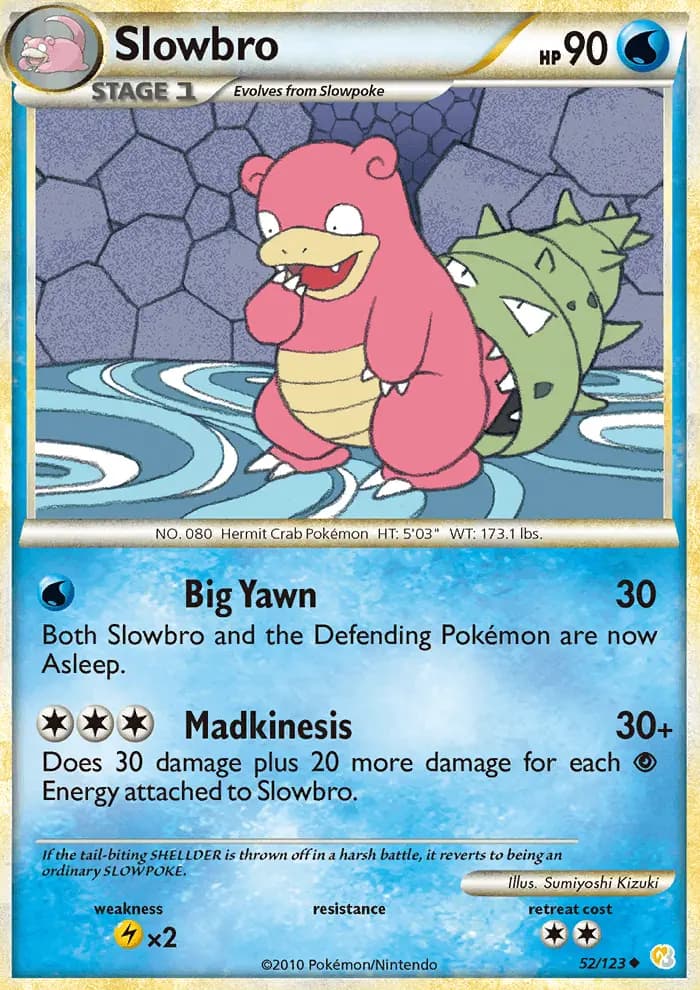 Slowbro — HeartGold SoulSilver card #52