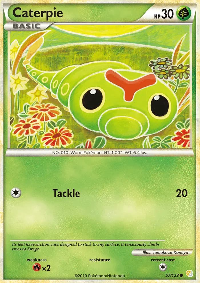 Caterpie — HeartGold SoulSilver card #57