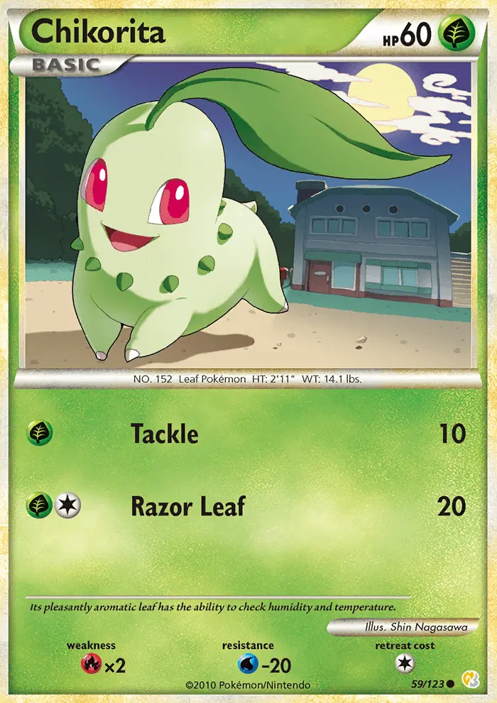 Chikorita — HeartGold SoulSilver card #59