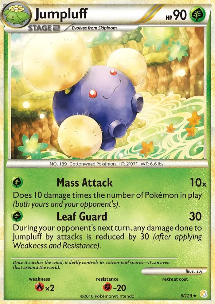 Jumpluff — HeartGold SoulSilver card #6