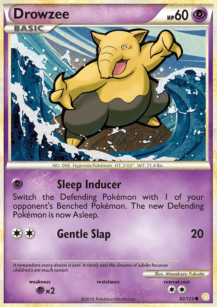 Drowzee — HeartGold SoulSilver card #62