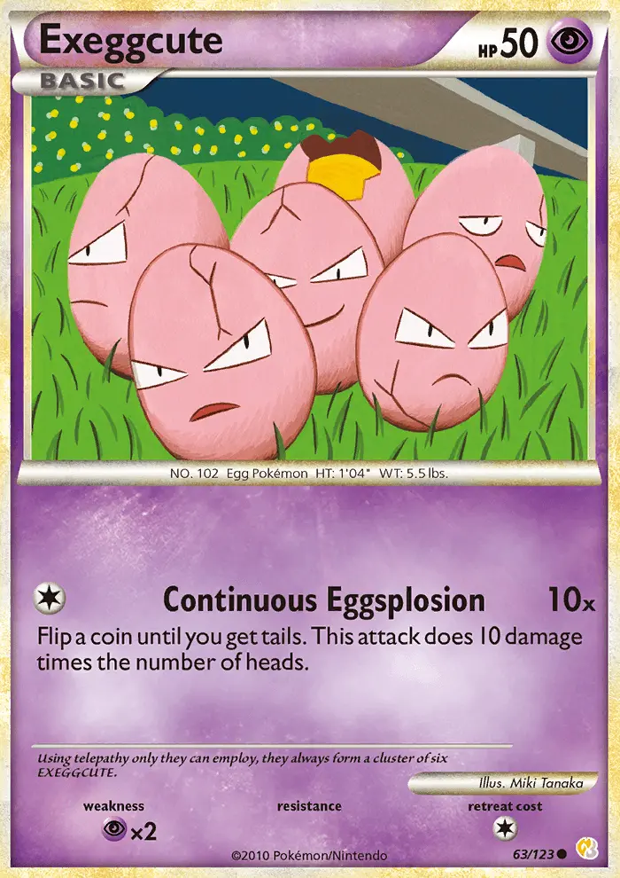 Exeggcute — HeartGold SoulSilver card #63