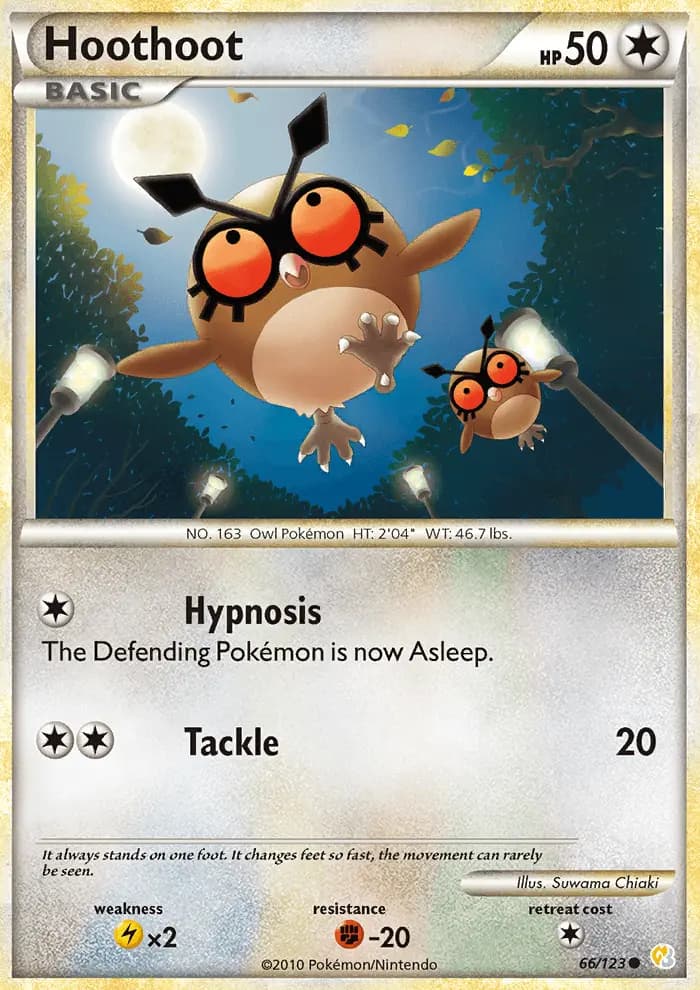 Hoothoot — HeartGold SoulSilver card #66