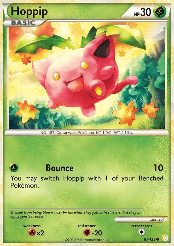 Hoppip — HeartGold SoulSilver card #67