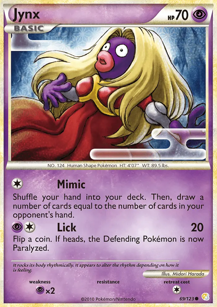 Jynx — HeartGold SoulSilver card #69