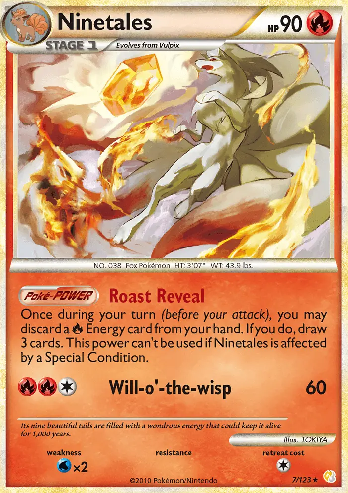 Ninetales — HeartGold SoulSilver card #7