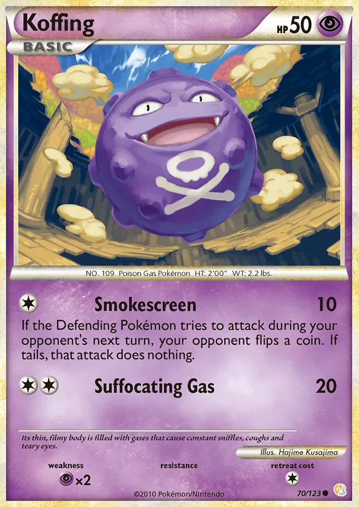 Koffing — HeartGold SoulSilver card #70
