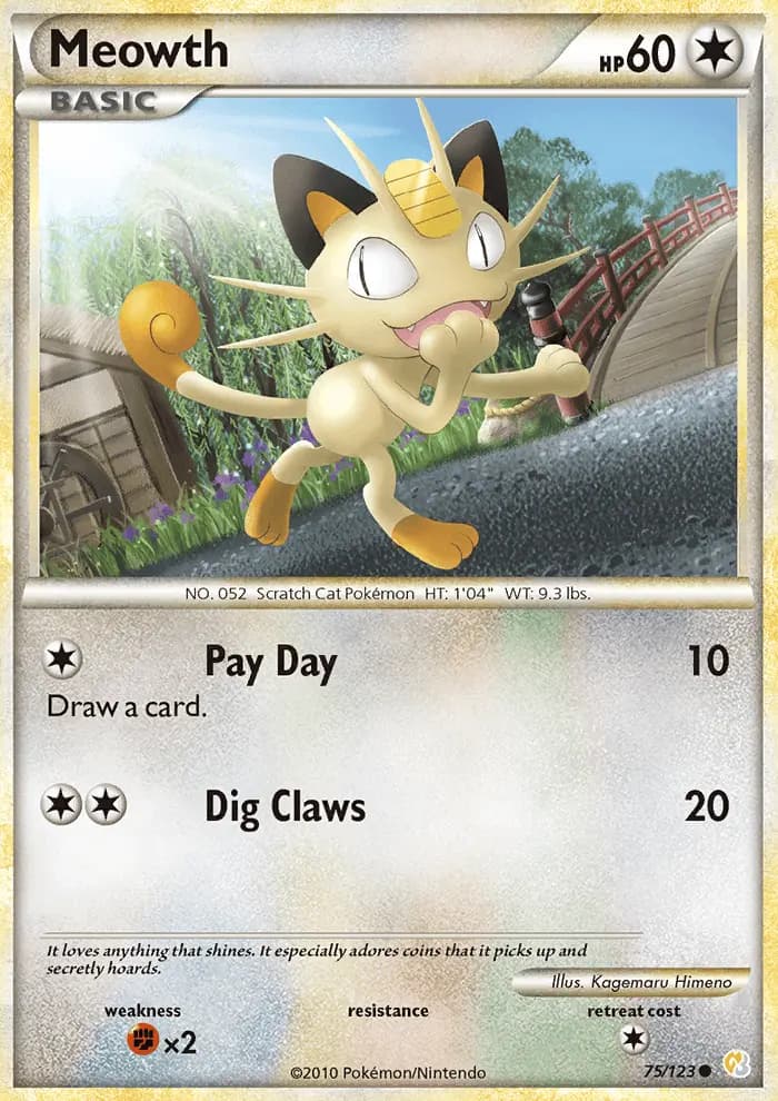 Meowth — HeartGold SoulSilver card #75