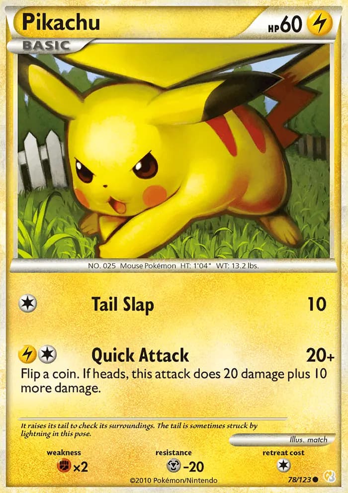 Pikachu — HeartGold SoulSilver card #78