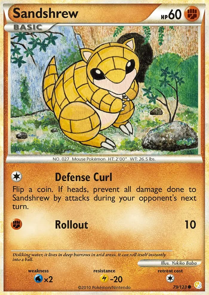 Sandshrew — HeartGold SoulSilver card #79