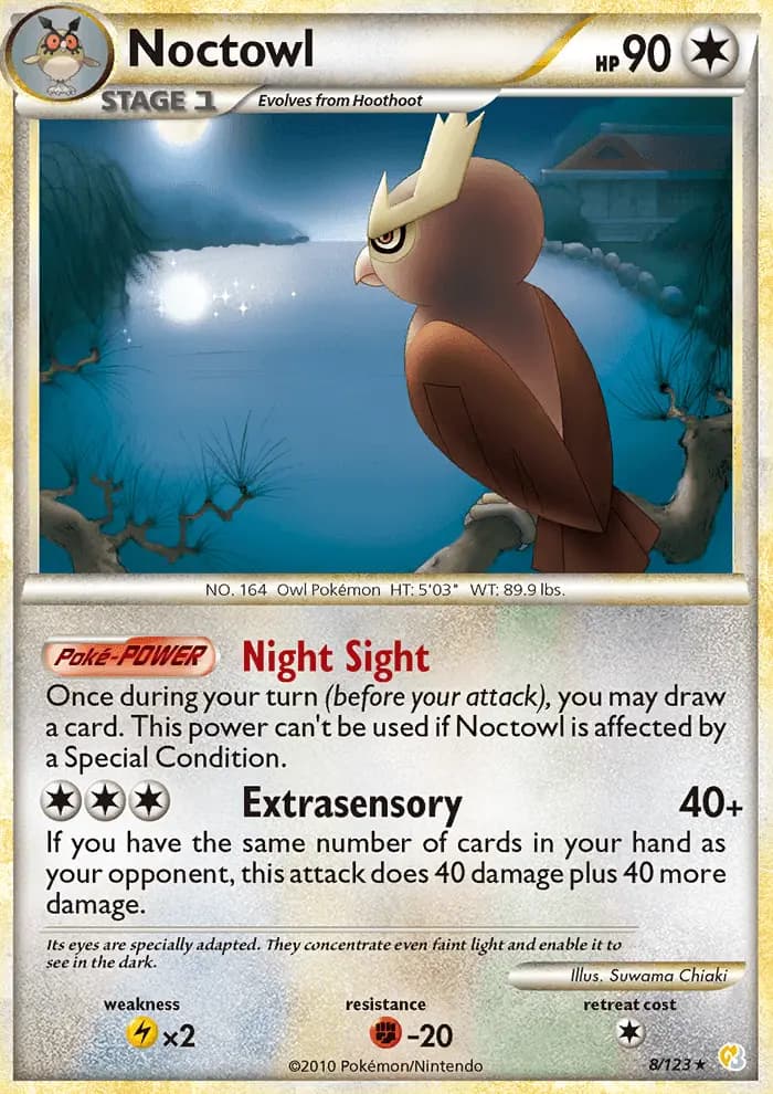 Noctowl — HeartGold SoulSilver card #8