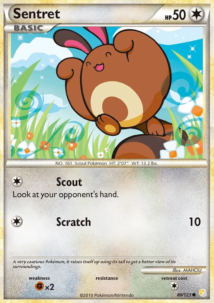 Sentret — HeartGold SoulSilver card #80
