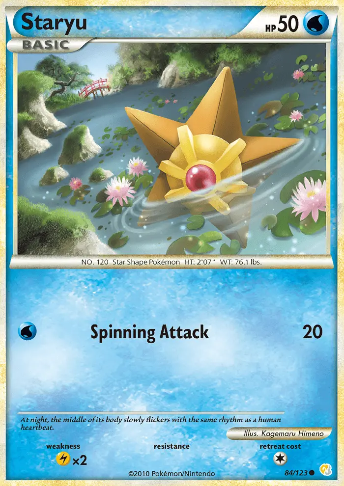 Staryu — HeartGold SoulSilver card #84