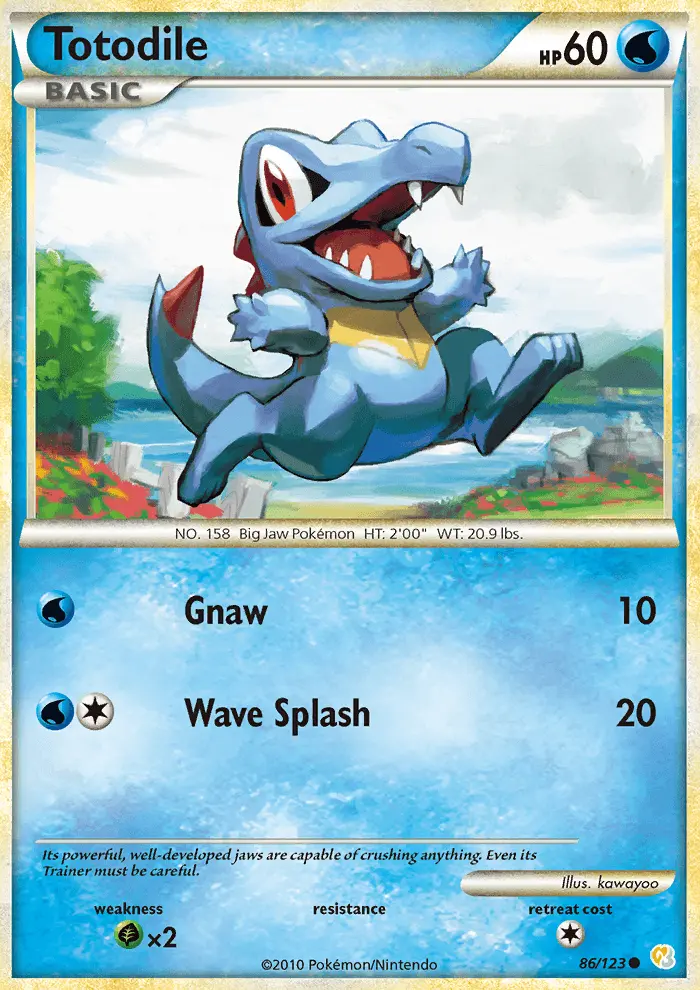 Totodile — HeartGold SoulSilver card #86