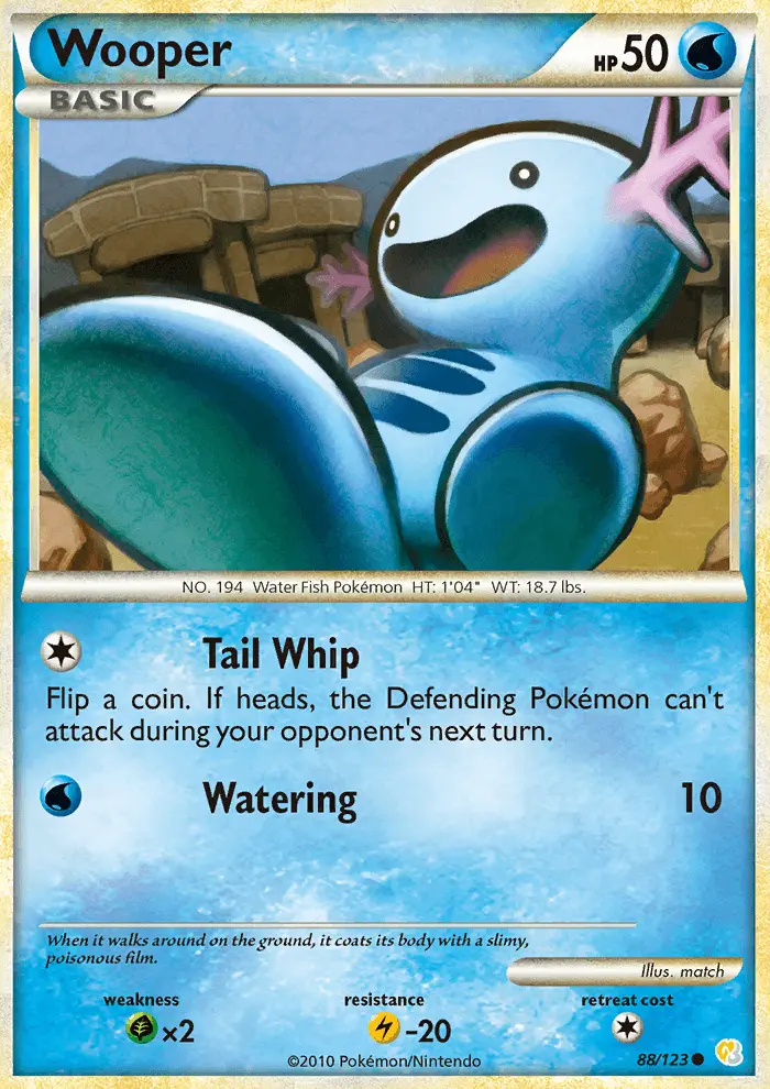 Wooper — HeartGold SoulSilver card #88