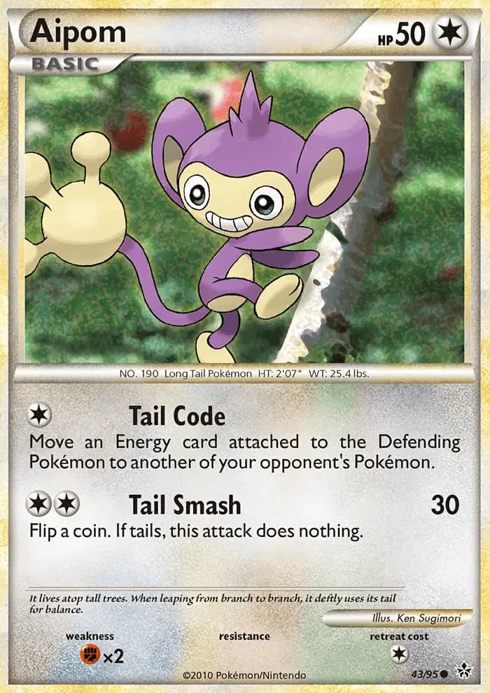 Aipom — Unleashed card #43