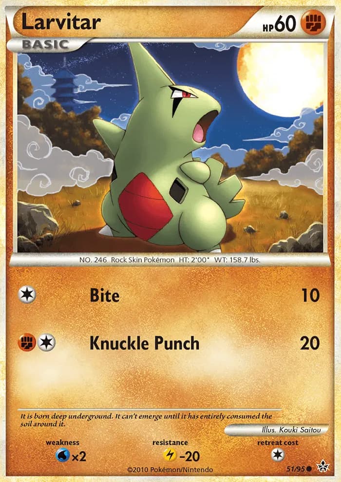 Larvitar — Unleashed card #51