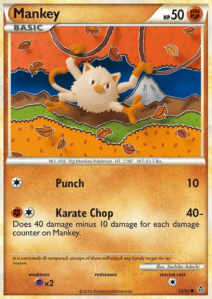 Mankey — Unleashed card #53