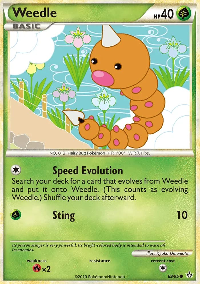 Weedle — Unleashed card #69