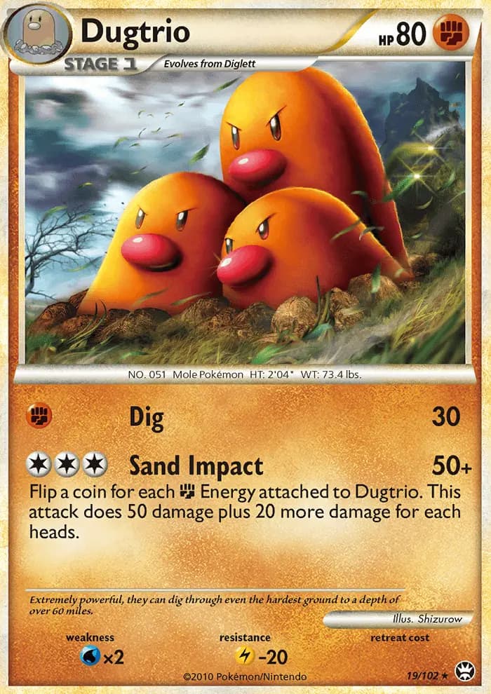 Dugtrio — Triumphant card #19