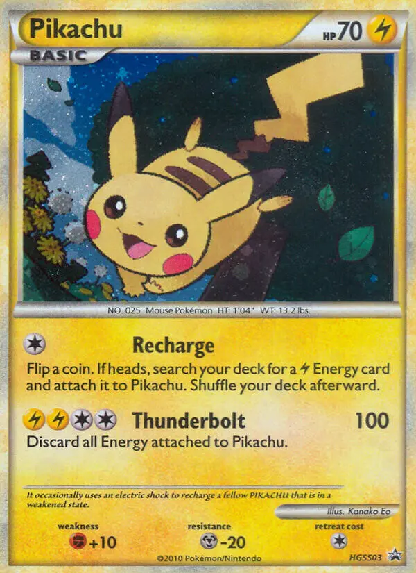 Pikachu — HGSS Black Star Promos card #HGSS03