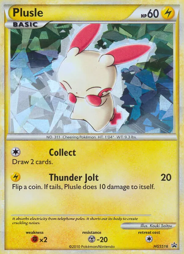 Plusle — HGSS Black Star Promos card #HGSS16