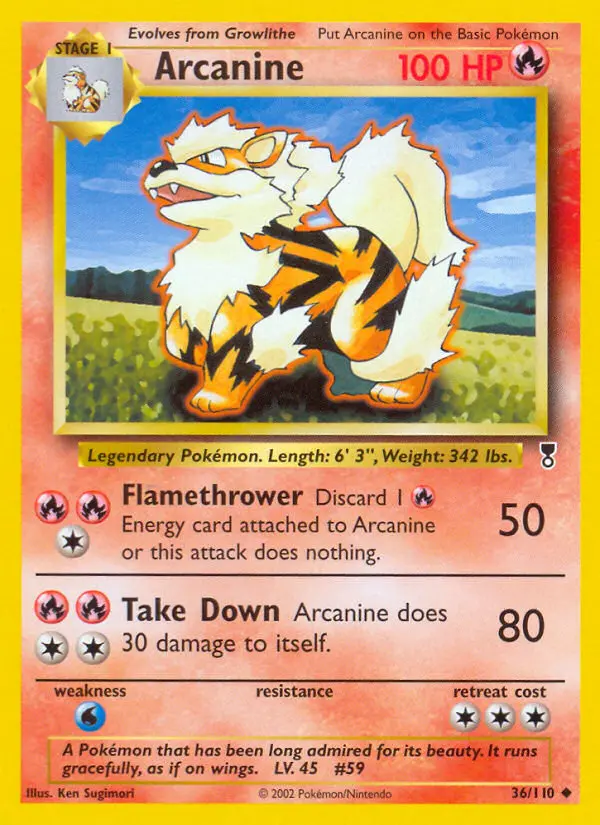 Arcanine — Legendary Collection card #36