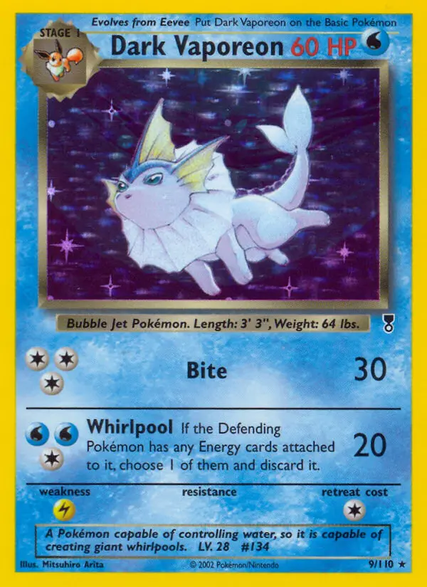 Dark Vaporeon — Legendary Collection card #9