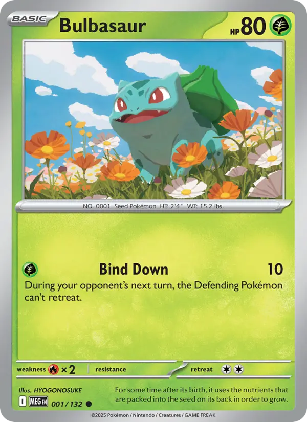 Bulbasaur — Mega Evolution card #001
